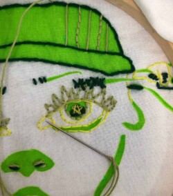Hand embroidery for the Affordable Arts Fair