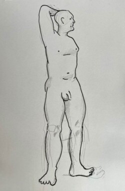Fine liner and pencil on paper
